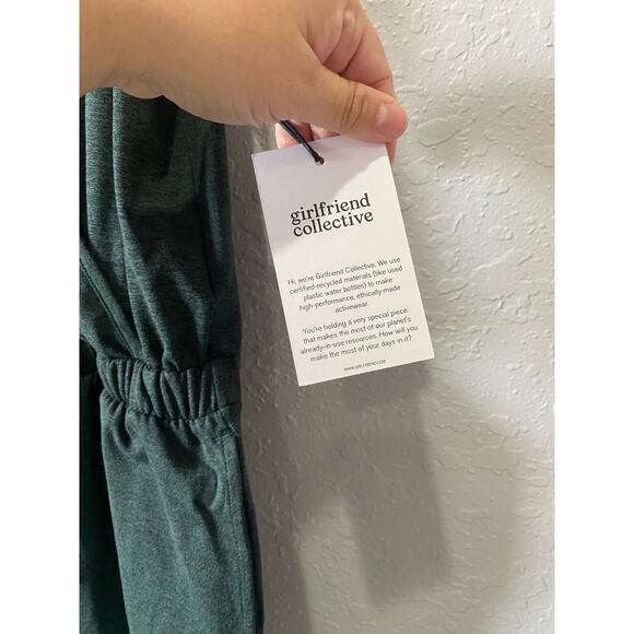 Girfriend Collective  Green Short Romper Size Large NWT - Picture 5 of 10